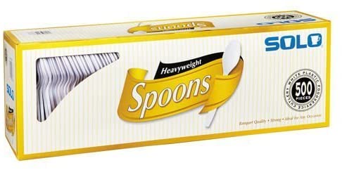 Product of Solo Plastic Spoon White 500ct