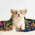 thumbnail image 4 of Rocae Colorful Floral Embroidery Mexican for Pet Blanket Dog Blanket Cat Blanket Soft Sleep for Small Medium Pet-Medium, 4 of 8