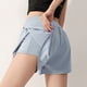 thumbnail image 1 of Pantalones cortos deportivos para mujer, de malla suelta, antiexposición, con doble bolsillo, de secado rápido, para correr, fitness aeróbico, pantalones cortos de cintura alta para exteriores, 1 of 6