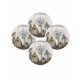 thumbnail image 7 of 15 Inch Round Placemats Set of 4, Vintage Flowers Non Slip Heat Insulation PP Table Mats, Wooden Birds Retro Art Farmhouse Washable Place Mats for Kitchen Dining Party Table Decor, 7 of 7
