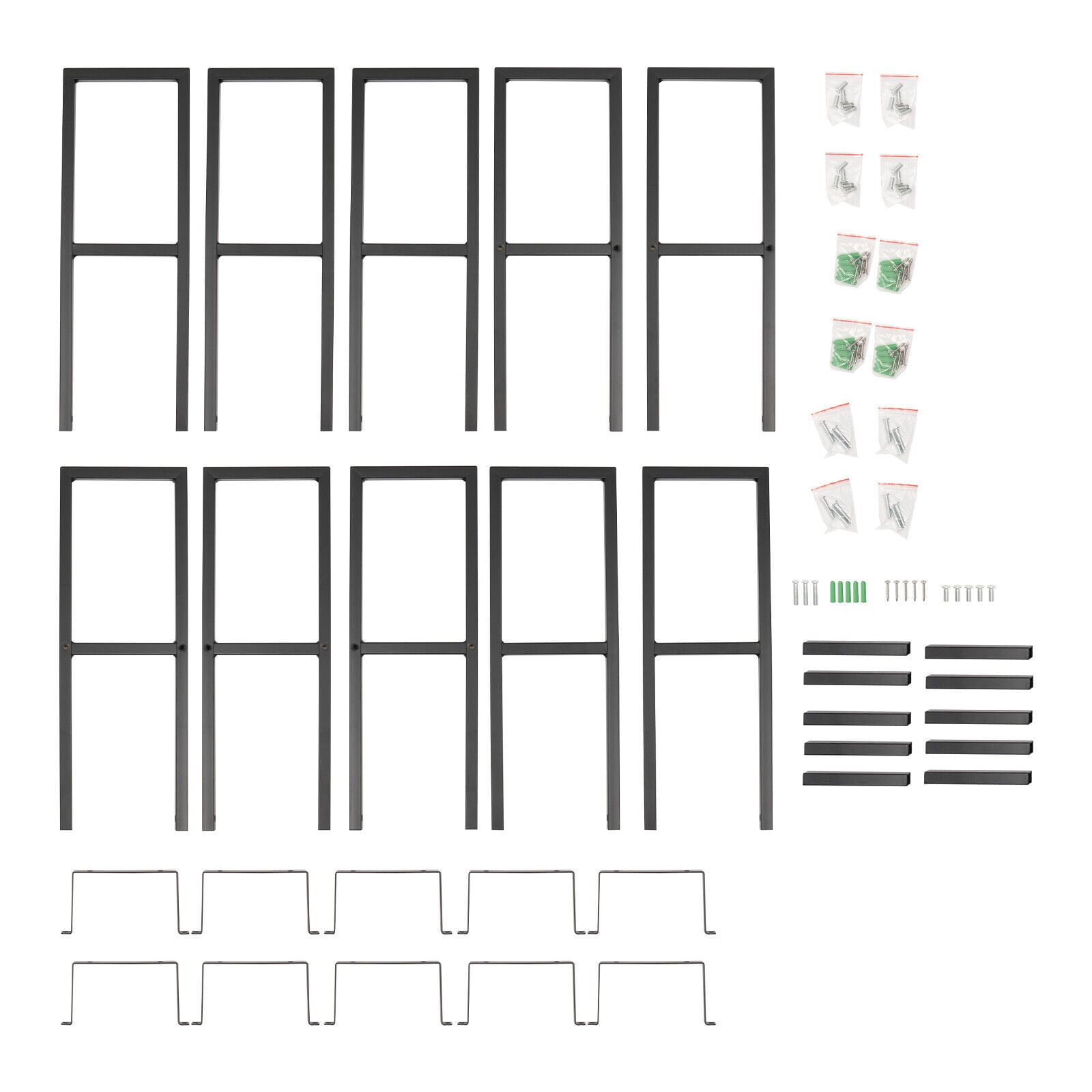 Miumaeov CD DVD Organizer Wall Mount 34 In Media Storage Rack Metal Floating Shelf Set of 5 White/Black