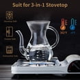 thumbnail image 3 of HEIHOX Pour Over Coffee Maker with Double Stainless Filter 8-Cup, Thickened Heat-Resistant Borosilicate Glass Pour Over Coffee Dripper, Stovetop Safe, 3 of 8