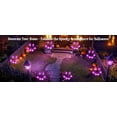 thumbnail image 4 of Halloween Skull Lights Outdoor Solar Pathway Lights with 6 Purple LEDs for Garden Yard Lawn Patio Halloween Decorations, 4 of 5