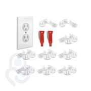 Baby Proof Me Safety Outlet Plug Covers and Removal Tool, Clear Baby Proofing Outlet Covers, 48 Pack