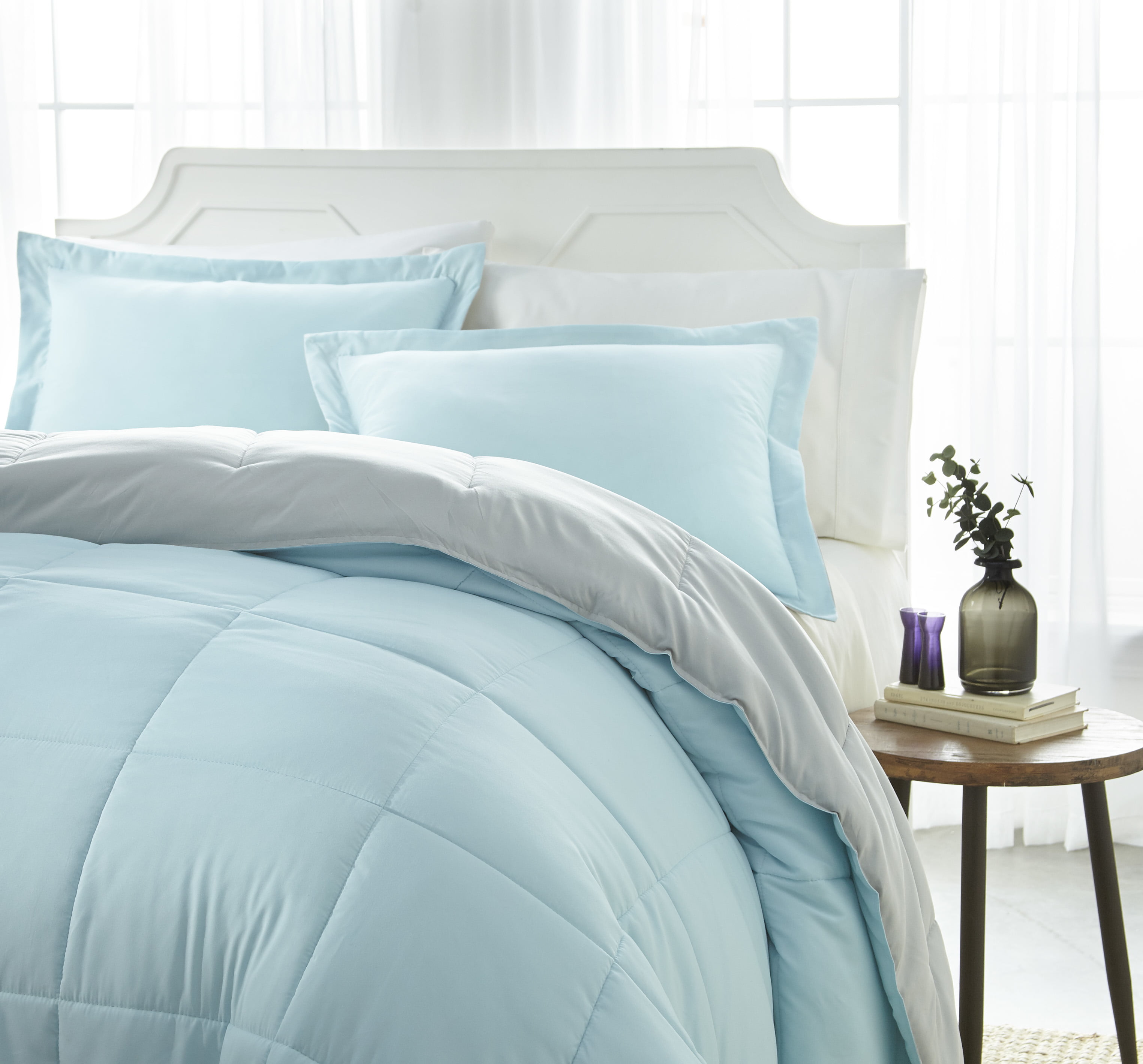 Multiple Colors/Sizes Bedding Details about   Down LUXURY Reversible Alternative Comforter Set 
