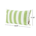 thumbnail image 4 of Noble House Hawthorne Water Resistant Fabric Striped Rectangular Throw Pillow, Green, 4 of 12