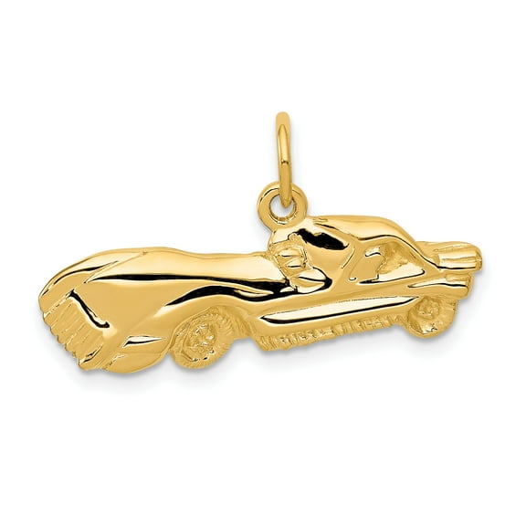 14K Yellow Gold Corvette Sports Car Charm