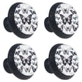 thumbnail image 2 of 4 Pcs Butterfly Knobs for Kitchen Cabinet Cupboard Dresser Bookcase Drawer Pulls Handles Round Home Decor, 2 of 8