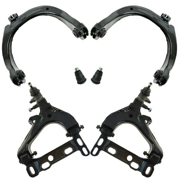 TRQ Front Upper Lower Control Arm Ball Joint Suspension LH RH Kit Set 6pc PSA66798