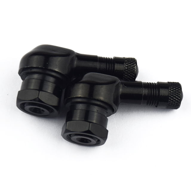 Riwesomey 2 uds válvula de aleación de aluminio llanta de motocicleta adaptador de neumático de rueda de motocicleta portátil válvulas sin Accesorios para motos Negro