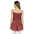 thumbnail image 5 of Moomaya Sleeveless Printed Peplum Tops Smocked Blouse For Women Casual Resort Wear, 5 of 8