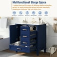 thumbnail image 3 of 30" Modern Bathroom Vanity, Wood Vanity Cabinet with Ceramic Countertop Sink and 3 Drawers, Sink Cabinet Combo with Soft-Closing Door, for Small Place, 3 of 9