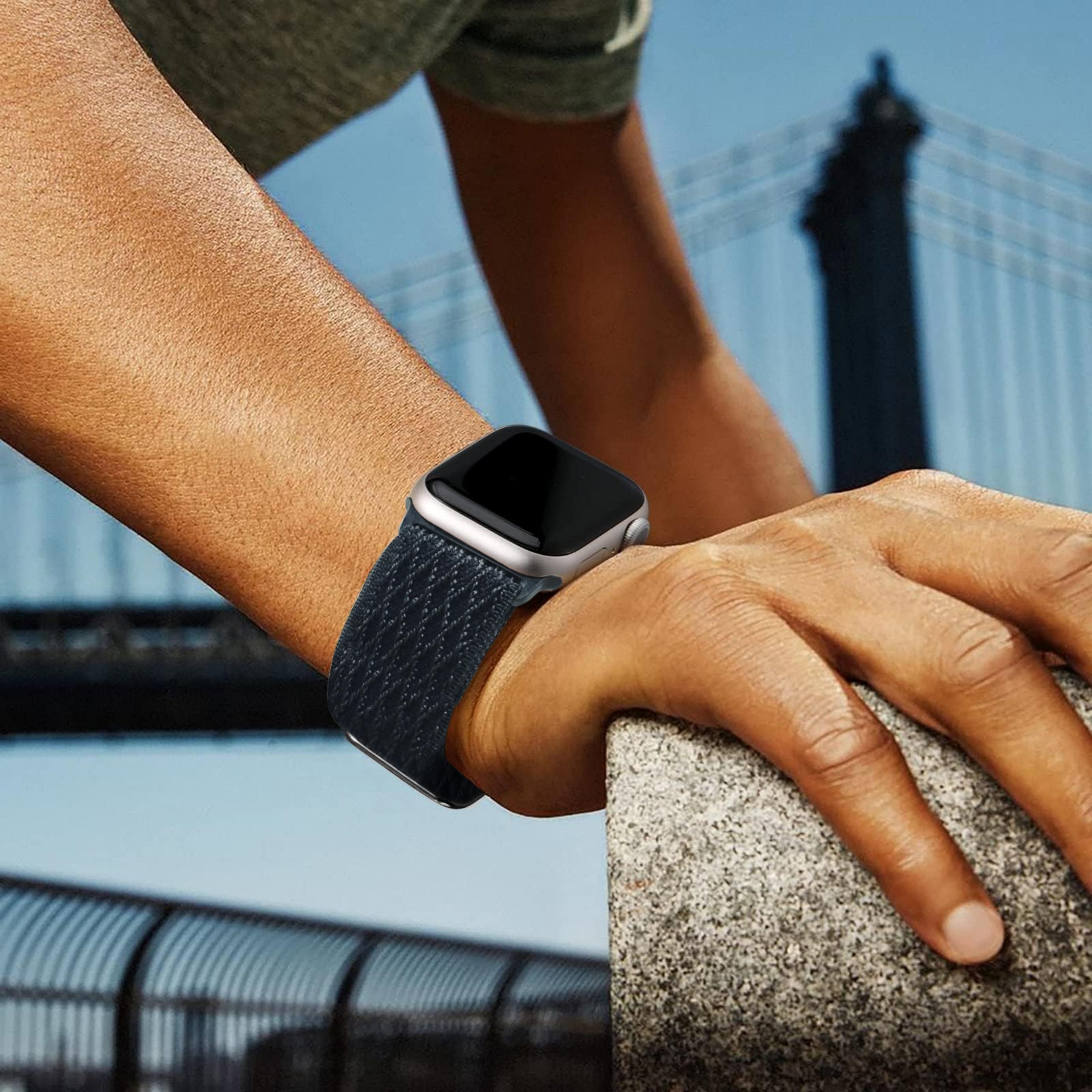 ComfiTime Nylon Apple Watch Band Stretchy Solo Loop photo 2