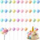 thumbnail image 1 of 40 Decoraciones con Mini Globos para Tortas Bolas Coloridas para Cupcakes Adornos de Magdalena Redondos de Arcilla para Cumplea&ntilde;os de Unicornio Baby Shower Fiesta Navidad Boda (Color Pastel, 1 of 7