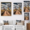 thumbnail image 4 of Designart "Path to Spirituality Yellow Native Tipi I" Cityscapes Floater Framed Canvas Print, 4 of 7
