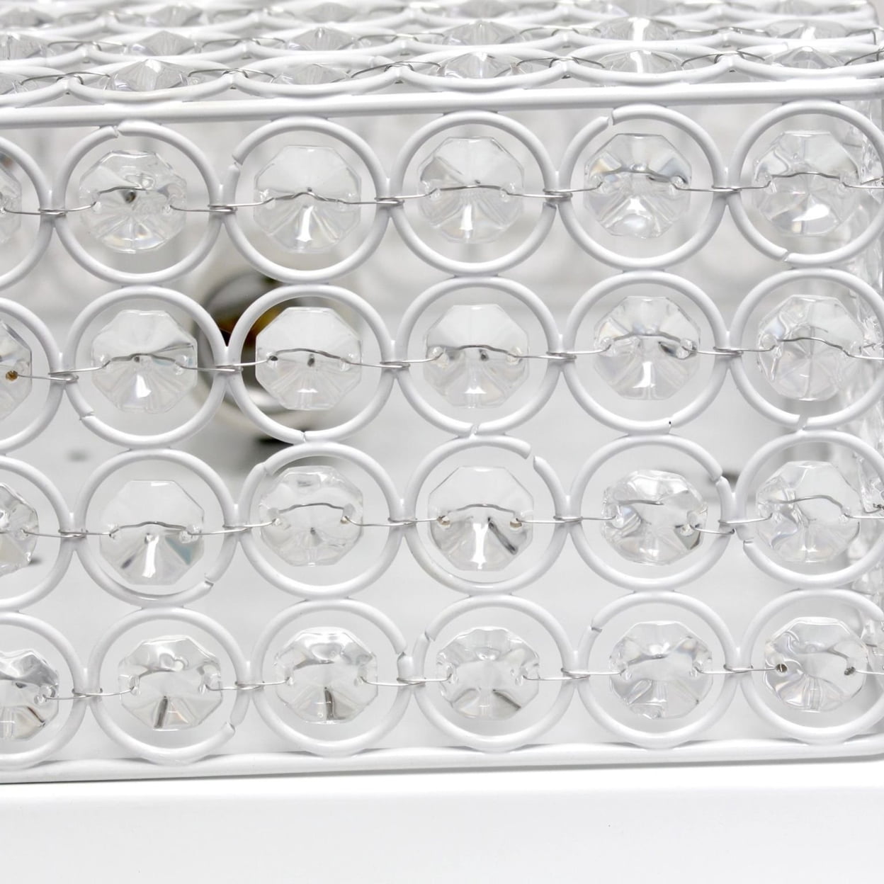Lalia Home Glam 2 Light 12 Inch Square Flush Mount White
