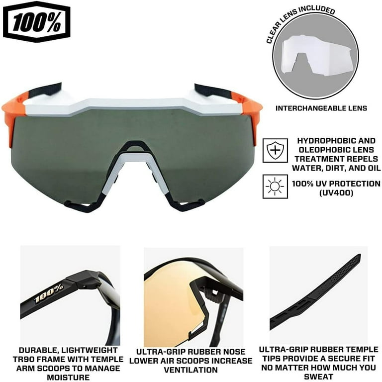 100% Speedcraft Sunglasses - Soft Tact Oxyfire; Smoke 100% Speedcraft Sunglasses - Soft Tact Oxyfire; Smoke