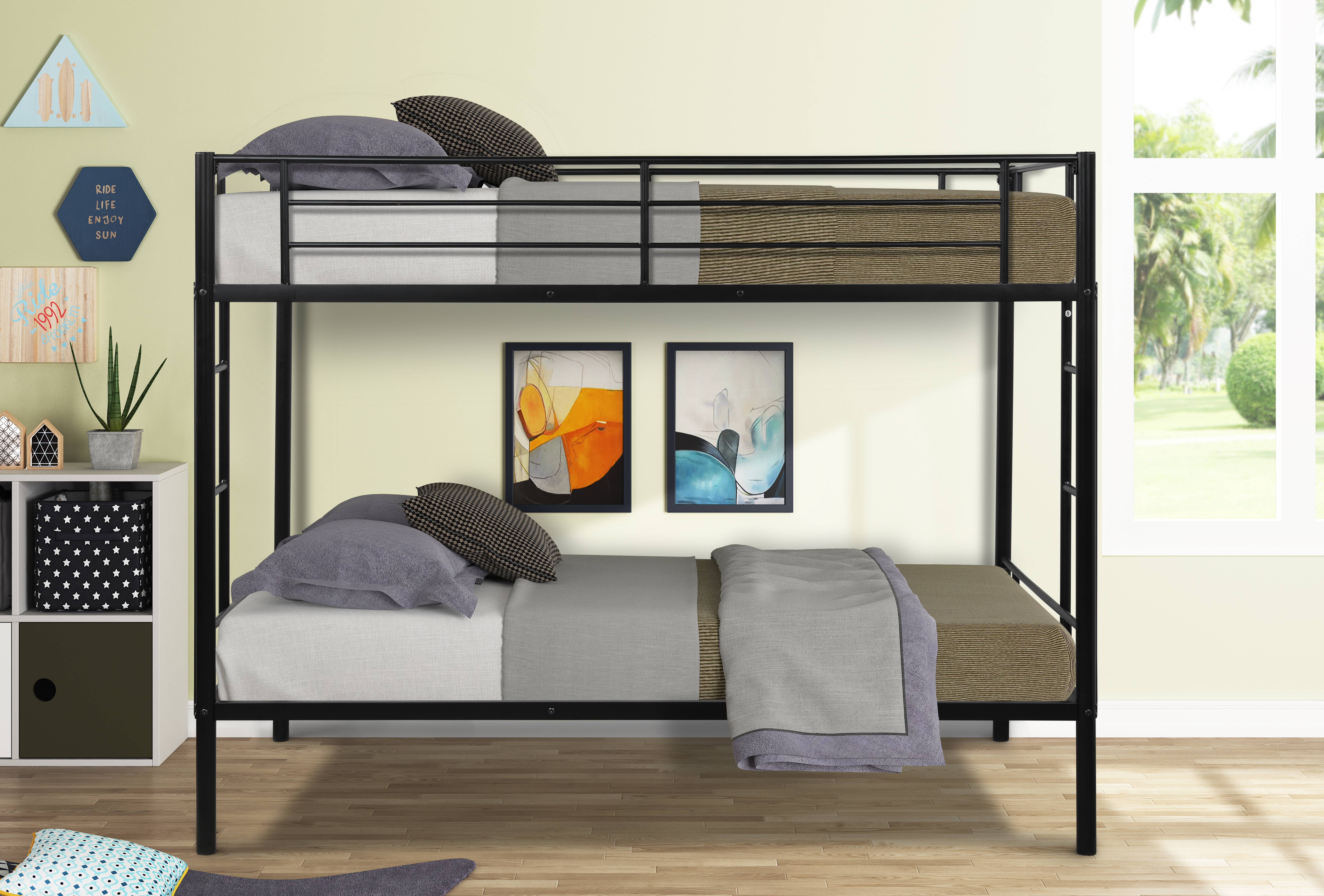 Twin Over Twin Bunk Bed, Metal Twin Bunk Bed for Dorm Room/Kid's Room