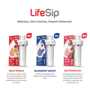 Cirkul LifeSip Flavor Cartridge Variety Pack, 6-Pack (2 Fruit Punch, 2 Blueberry Grape, 2 Watermelon)
