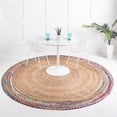 thumbnail image 1 of Unique Loom 3142946 3 ft. 3 in. x 3 ft. 3 in. Manipur Braided Jute Round Rug, Natural, 1 of 1