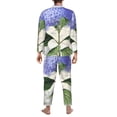 thumbnail image 5 of Bingfone Men'S Pajama Set 2 Piece Loungewear Pjs, Long Sleeve With Pajama Pants-Vintage Flower, 5 of 9