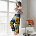 thumbnail image 5 of Susaid Starry Sky Sunflower Print Women Relaxing Pajama Pants Comfy Pj Bottoms Soft Printed Lounge Pant with Pockets, Home Pants-Large, 5 of 6
