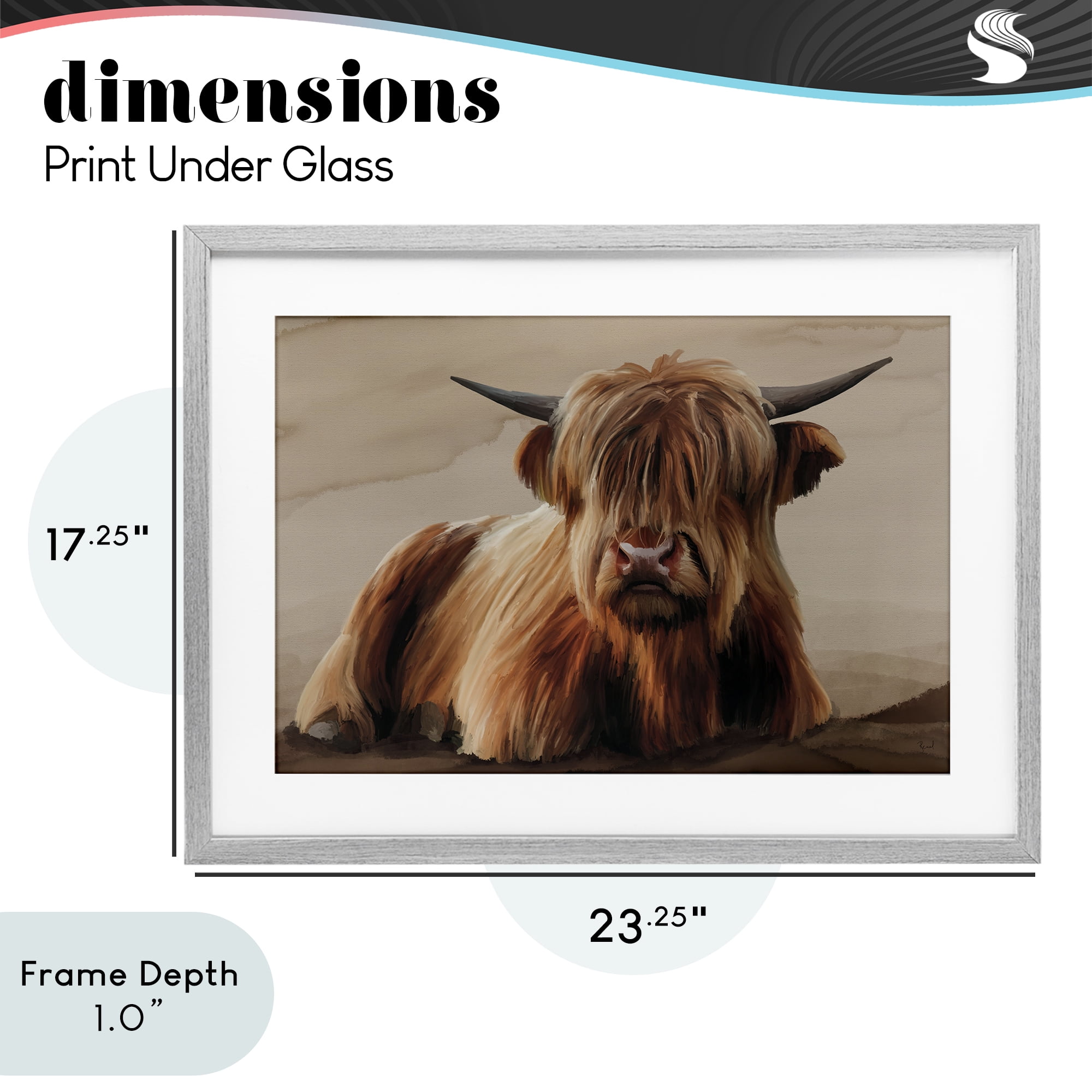 Stupell Industries Got My Hair Done Cattle Gray Framed Print Under Glass, design by Renel Peters