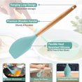 thumbnail image 3 of Utensilios de cocina de 2 piezas, juego de utensilios de cocina de silicona con mango de madera, utensilios de cocina antiadherentes resistentes al calor, 3 of 5