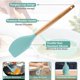 thumbnail image 3 of Utensilios de cocina de 2 piezas, juego de utensilios de cocina de silicona con mango de madera, utensilios de cocina antiadherentes resistentes al calor, 3 of 5
