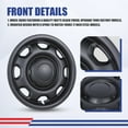 thumbnail image 2 of 4 Pack 17 inch Wheel Skins for 2010-2025 Ford F-150 XL Model,Hubcaps Compatible With Steel Wheels,Snap-On Installation,ABS+PC,Black Matte, 2 of 8