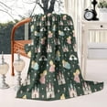 thumbnail image 3 of Dark Green Princess Castle Rainbow Pattern Blanket,Comfortable Soft Flannel Throw Blanket,All Season,Warm Lightweight Blankets for Sofa Bed Couch Living Room Chair,50"x60", 3 of 4