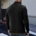 thumbnail image 5 of Pullover Sweaters for Men Quarter-Zip Long Sleeve Solid Casual Knit, 5 of 8