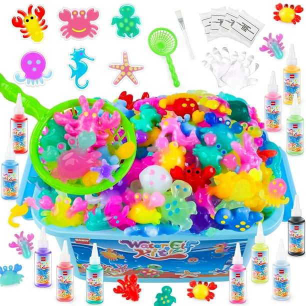 Kit de manualidades QANIY Magic Water Elf, juguete con 12 geles mágicos y 6 moldes
