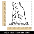 thumbnail image 2 of Groundhog Woodchuck Standing Up Self-Inking Rubber Stamp Ink Stamper - Blue Ink - Large 1-1/2 Inch, 2 of 7