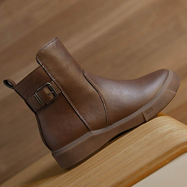 Leather ankle boots ladies sale