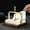 Gold, variant on Wood & Metal Vertical Tissue Holder Stand Rustic Tabletop Napkin Organizer, Decorative Paper Towel Dispenser for Home Kitchen Dining Room Decor (Black)