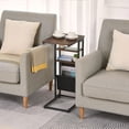 thumbnail image 7 of C-Shaped End Table with Storage - Retro Side Table for Small Spaces, 7 of 7