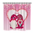 thumbnail image 2 of 4 PCS Valentines Shower Curtain Romantic Shower Curtain Sets with Non-Slip Rug, Toilet Lid Cover, Bath Mat and 12 Hooks, Durable Waterproof Shower Curtain Sets, 2 of 9