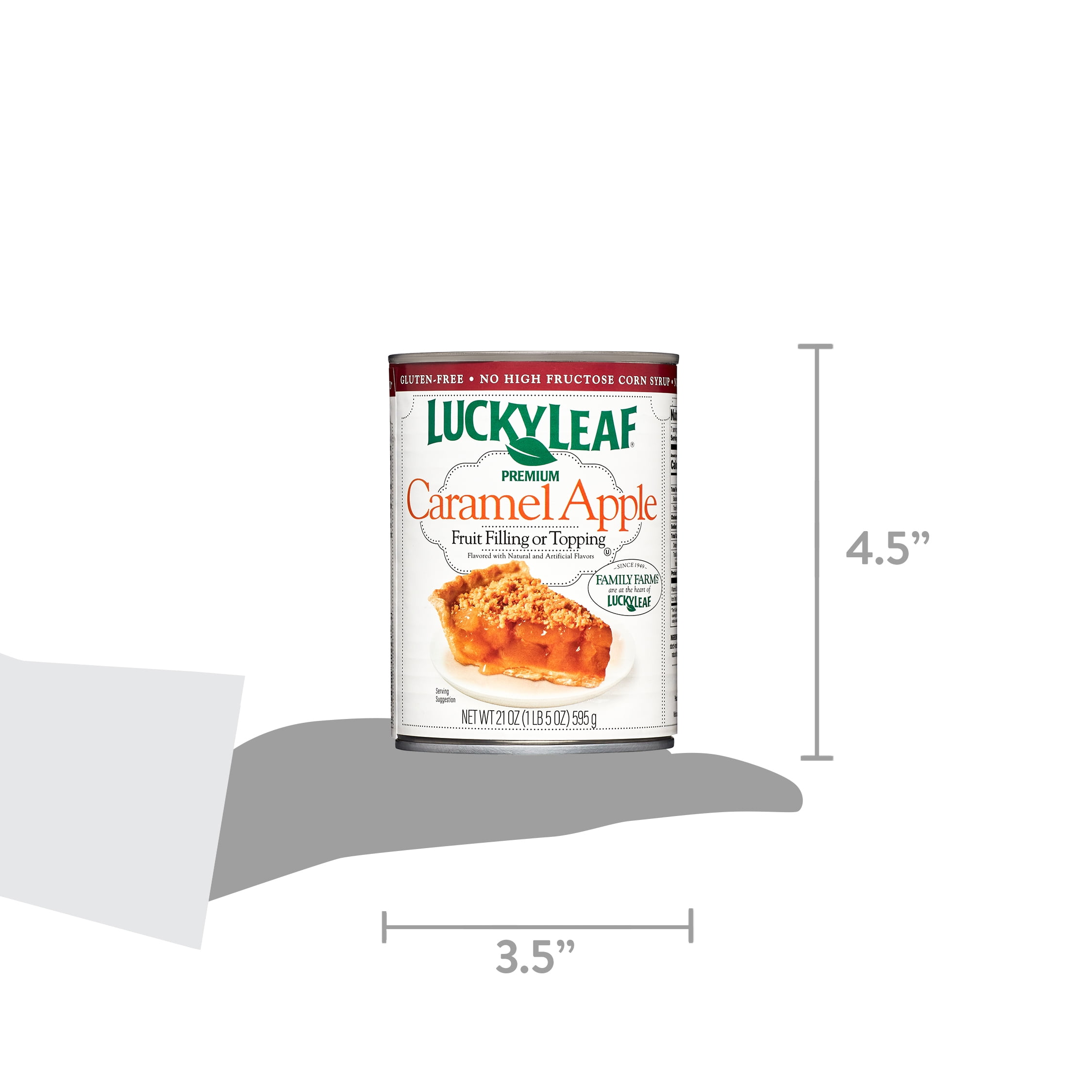 (4 pack) Lucky Leaf Premium Caramel Apple Fruit Filling 21oz Can