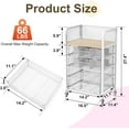 thumbnail image 6 of Rolling Makeup Cart Organizer with 4 Drawers, Floor Skincare Organizers with Wheels, Cosmetics Display Cases, Storage Cabinet for Skin Care Perfume Nail Polish, White (Patent Pending), 6 of 8