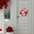thumbnail image 2 of Happy Valentine's Day Decoration for Front Door Wooden Valentines Door Hanger Love Rose Hanging Wreath Sign Valentine Welcome Wood Sign Valentines Day Wreath for Home Porch Window Wall Decor, 2 of 7