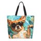thumbnail image 1 of Fotbe Funny Swimming Chihuahua Bolsa Tote Estética de Lona con Estampado para Mujer - Bolsa Reutilizable de Hombro Casual para Vacaciones, Compras, Trabajo y Gimnasio, 1 of 8