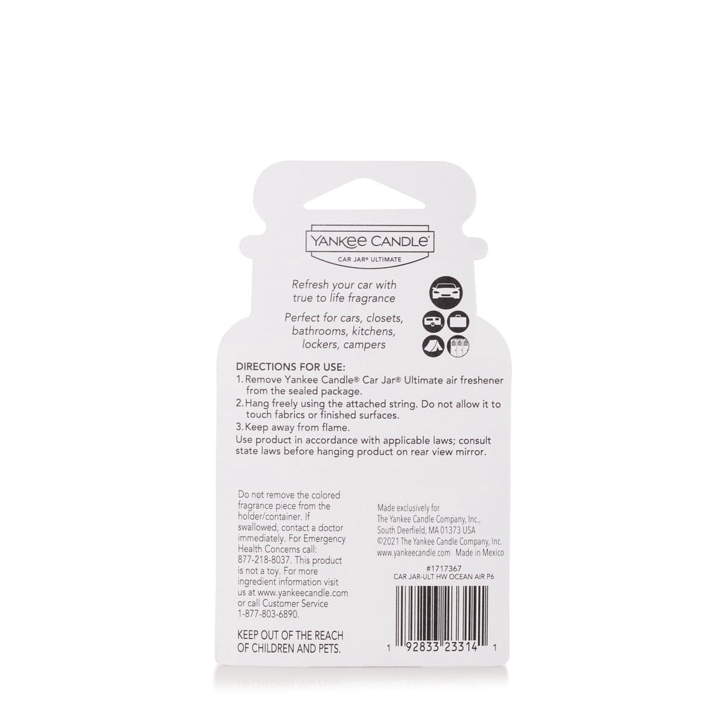 Yankee Candle Car Jar Ultimate Hanging Car Air Fresheners, Lemon Lavender, 0.96 oz (Pack of 4)