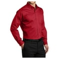thumbnail image 4 of Mens SuperPro Twill Versatile Cotton/Polyester Shirt Rich Red X-Small, 4 of 6