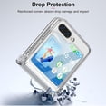 thumbnail image 3 of Dteck for Samsung Galaxy Z Flip 5 Case with Hinge Protection & Small Screen Protector, Z Flip 5 Case Clear Slim Transparent Shockproof Hinge Hard Flip5 Phone Case Cover, 3 of 5