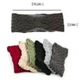 1PC Camellia Flower Knitted Hairband Yellow Polyester Warm Winter