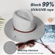 thumbnail image 4 of Women Straw Panama Hat Travel Fedora Beach Sun Hat Summer Wide Brim Straw Roll up Hat UPF 50+, 4 of 5