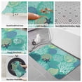 thumbnail image 6 of Aqua Gray Shell Coral Bath Mat 3 Piece Bathroom Rug Set, Coastal Summer Beach Nautical Ocean Non Slip Bath Rug Contour Mat and Toilet Lid Cover, Absorbent Shower Mats Soft Bath Rugs and Mats Sets, 6 of 8