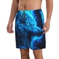 thumbnail image 2 of Fotbe Wolf Trajes de Baño Estampados para Hombre, Shorts de Verano de Secado Rápido, Ropa de Playa, Bañadores-3X-Large, 2 of 6