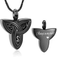 thumbnail image 5 of Celtic Knot Urn Necklace for Ashes Stainless Steel Triangle Vintage Circle Pendant Necklace Cremation Jewelry Celtic Knot Urn Necklace for Ashes Triangle Urn Locket for Ashes, 5 of 6